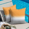 thumbnail image 4 of Gradient Orange Throw Pillow Cover and White Grayish Cotton Linen Cushion Cover Throw Pillow Case with Invisible Zipper for Couch Sofa Bed Chair Car 20x20 Inch, 4 of 9