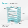 thumbnail image 2 of INTIGE 9-Tier Mesh desktop Paper Letter Tray Desk Organizer with Handles for Office, 2 of 5