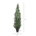 thumbnail image 3 of 6FT Artificial Cypress Tree in Black Plastic Pot UV Resistant, Realistic Indoor Outdoor Fake Topiary Plant, Garden or Entryway Decoration, 1pc/set, 3 of 6