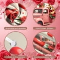 thumbnail image 3 of Pink Cherry Blossom Love Banner Red Heart Pattern Valentine Display Cute  Swing Design Heart Backdrop for Valentine's Day Anniversary Romantic Date, 3 of 8