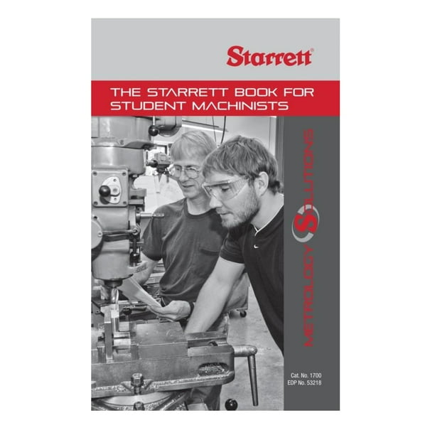 Libro Starrett 1700 estudiantes de maquinistas, 160 páginas con 200 ilustraciones