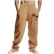 thumbnail image 2 of Ceisia Men's Trendy Solid Color Gift Elastic Drawstring Waist Straight Casual Trousers with Pockets, 2 of 9