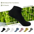 thumbnail image 5 of SERISIMPLE Ultra-Thin Ankle Viscose Bamboo Socks for Women - Mesh Breathable Lightweight Low-Cut Socks 5 Pairs (Black, Large), 5 of 6
