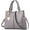 Grey, variant on Handbags and Purses for Women PU Leather Shoulder Bag Fashion Satchel Pendant Tote Designer Top Handle Bag