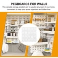 thumbnail image 3 of Raindrops Pegboard Wall Organizer Simple Design for Workspace 8 Hooks, 3 of 8