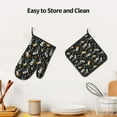 thumbnail image 6 of Gaeub Dancing Skeleton Party Print Oven Mitts and Pot Holders Sets of 2,Heat Resistant Pad,Cooking Gloves, for Baking BBQ Home Decor, 6 of 7