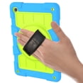 thumbnail image 6 of Dteck Kids Case for Samsung Galaxy A9 Plus 11-inch 2023 (X210,X215,X216),Heavy Duty Armor Rotating Stand Case Shockproof Hard Back Cover with Hand/Shoulder Strap,Blue Green, 6 of 9