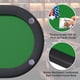 thumbnail image 3 of QinaQin Mesa de póker ovalada plegable para 8 jugadores, sin ensamblaje, con fieltro tipo casino, portavasos integrados y borde acolchado para reuniones en casa, 3 of 8