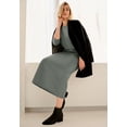 thumbnail image 3 of ellos Women's Plus Size Three-Quarter Sleeve Knit Maxi Dress, 3 of 6