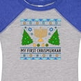 thumbnail image 4 of Inktastic My 1st Chrismukkah Sweater Style with Menorah and Trees Boys or Girls Baby Bodysuit, 4 of 5
