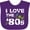 Purple, variant on Inktastic I Love the '80s-musical Notes Boys or Girls Baby Bib