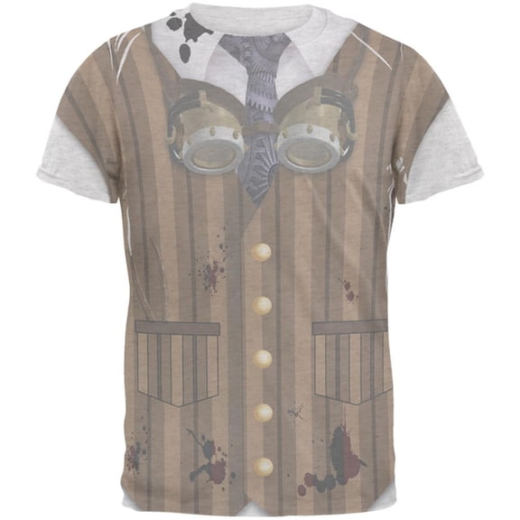 Halloween Steam Punk Engineer Costume Mens T Shirt Heather White 2XL