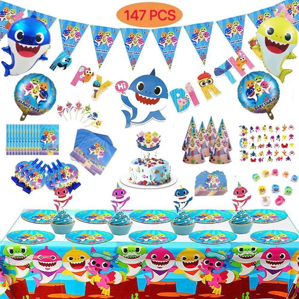 walmart baby shark birthday decorations