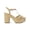 Beige, variant on Womens Jillien Buckle Open-toe Block Heels
