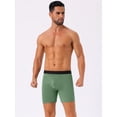 thumbnail image 2 of DARING DIVA Men's Lightweight Solid Color Soft Stretch Open-fly Boxer Briefs 36 Green, 2 of 6