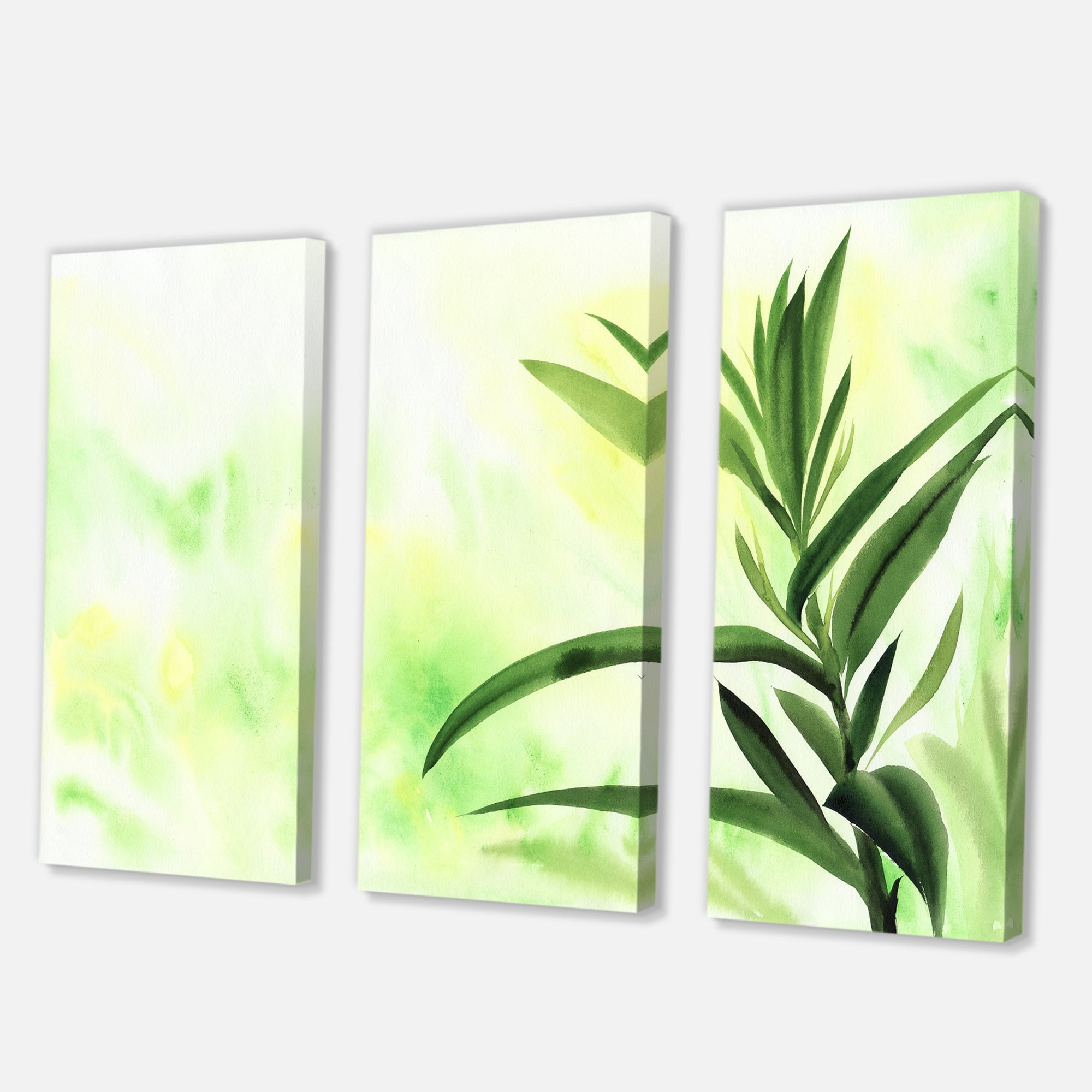 Designart ' Bamboo Palm Detail I ' Traditional Canvas Wall Art Print
