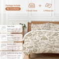 thumbnail image 6 of 3 Piece Vintage Spring Floral Duvet Cover Set Twin Size, Microfiber Comforter/Quilt Cover with Corner Ties and 2 Pillowcases, Summer Botanical Farmhouse All Season Soft Bedding with Zipper Closure, 6 of 8
