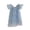 Blue, variant on Girls Flutter Sleeve Party Dress Sequin 3D Wing Mesh Ball Gown Dress
