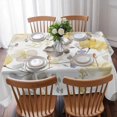 thumbnail image 3 of Yellow Grey Botanical Table Cloth Waterproof Tablecloths, Spring Floral Watercolor Tablecloth Dining Table Cover for Kitchen Party Tabletop Outdoor, Rectangle Tablecloth 60x84 Inch, 3 of 9