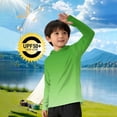thumbnail image 2 of UQJfacai Boys Rash Guard Hoodie Gradient UPF 50+ Sun Protection Long Sleeve Swim Shirt Quick Dry Kids SPF Fishing Shirts 5-15 Years, 2 of 6