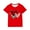 Red, variant on JoyHoop Heart Love Print Summer T-Shirt Short Sleeve Crew Neck Top Girls Clothing Summer Comfortabletee Shirt Softtee Tops