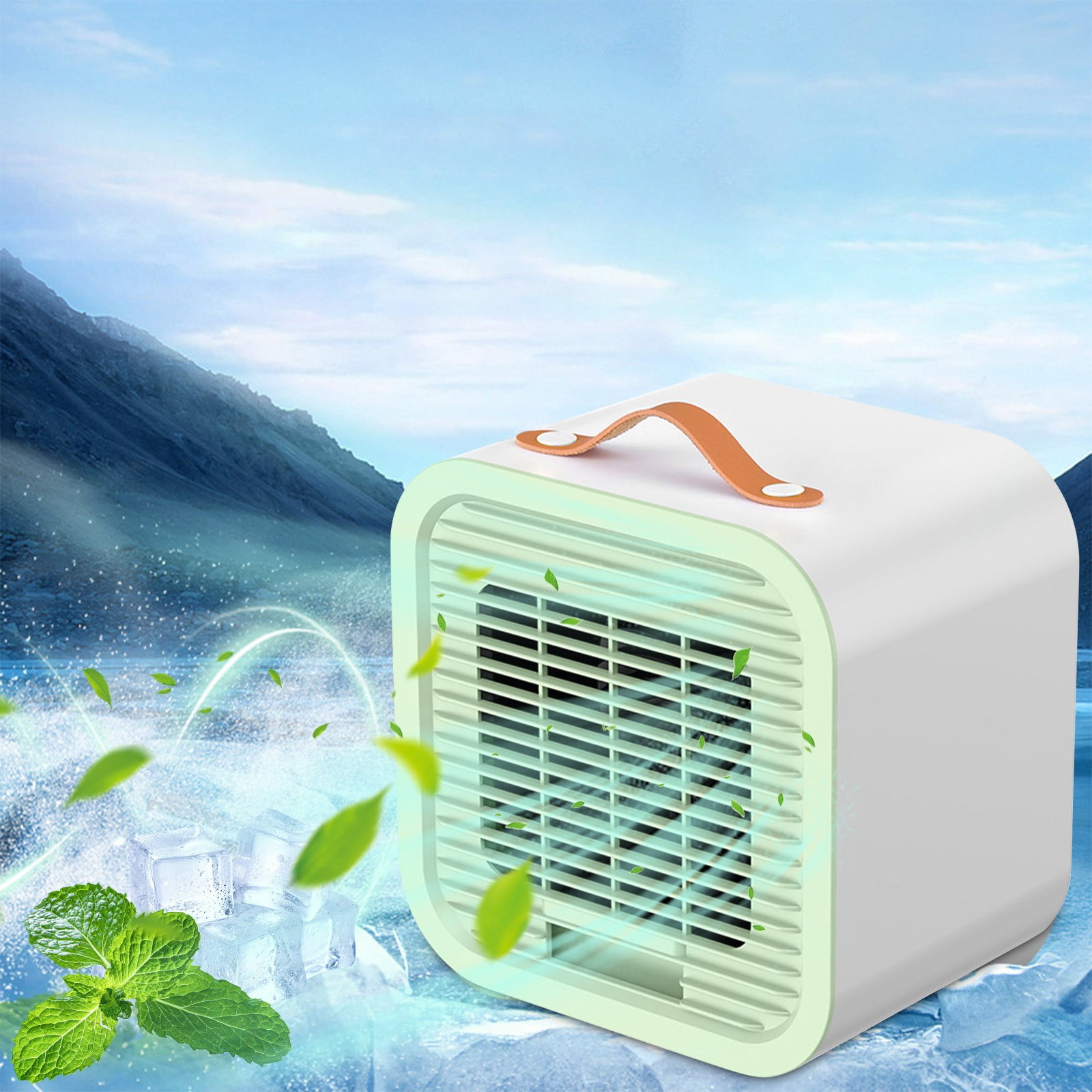 PHIGZNT Portable Air Conditioners, Air Cooler Evaporative Personal Mini AC with Remoter, 3 Wind Speed, 2-4-8H Timer, 3 Modes, Colorful Night Light, Portable AC for Room, Car, Bedroom