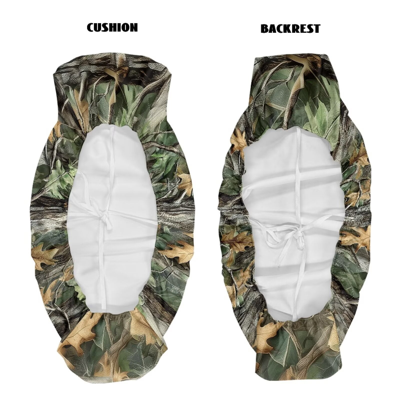 Yuyamidu Camo Hunting UTV Seat Cover Green Wood Mule Bench Seat Cover All-Weather Protection UTV Seat Accessories for Kawasaki Mule 2009-2024 4000 4010/2001-2018 3000 3010