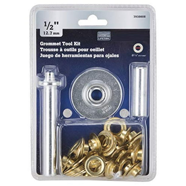 Edward Tools Grommet Kit 1/2"‌ Heavy Duty Brass Eyelet Grommets for