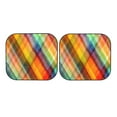 thumbnail image 7 of Daiia Abstract Watercolors Tartan 2PCS Car Windshield Sun Shade, Foldable Sun Shield for Car Front Window, Auto Sun Blocker Visor Protector Universal for Truck SUV Pickup-Large, 7 of 7