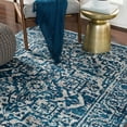 thumbnail image 6 of Hauteloom Wellsburg Living Room, Bedroom Area Rug - Traditional - Blue, Light Gray, White - 5'3" Square, 6 of 13