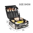 thumbnail image 3 of FORMRS Travel Makeup Bag Large Capacity Train Case Cosmetic Organizer with Adjustable Dividers, Gray Cute Cats, 3 of 8