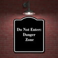 thumbnail image 2 of Do Not Enter Danger Zone BLACK Aluminum Composite Sign 15''x18'', 2 of 9