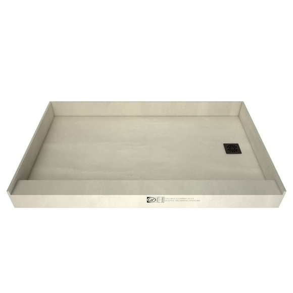 Tile Redi B3760R-SCSQOVZ Redi Base Shower Pan, 60" W x 37" D, Oil Rubbed Bronze