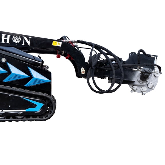 Hydraulic Swing Stump Grinder Attachment for TYPHON STOMP X1300 and STOMP 509 Mini Skid Steers