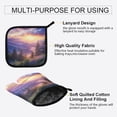 thumbnail image 3 of Yayeee Oven Mitts and Pot Holder Set of 2 Heat Resistant Kitchen Gloves Baking Hot Pad, Beautiful Mountain, 3 of 5