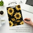 thumbnail image 3 of FORMRS Acrylic Clipboard with Low Profile Clip Standard A4 Letter Size, 12.5" x 9", Black Sunflower Pattern, 3 of 8