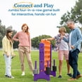 thumbnail image 4 of ECR4Kids Jumbo 4-To-Score Giant Game with 42 Rings and Reset Sliders, Outdoor Games, Orange, Purple, 4 of 10