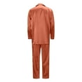 thumbnail image 5 of WOYY Family Matching Pajama Sets Silk Long Sleeve Button Down Shirt Pants Nightwear Pj's Set, 5 of 7