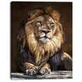 thumbnail image 2 of Designart 'King Lion with Lighted Face ' Animal Art Print On Canvas, 2 of 3