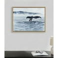 thumbnail image 5 of Kate and Laurel Sylvie Whale Watching Framed Canvas Wall Art by Julie Maida, 18x24 Natural, Scenic Ocean Animal Wall Decor Artwork, 5 of 6