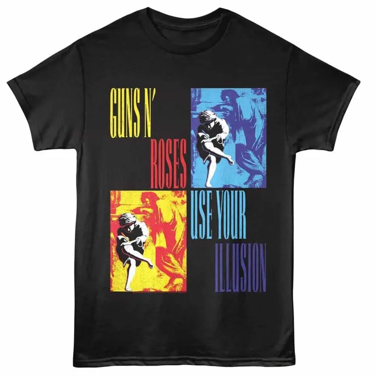 Guns N Roses Use Your Illusion Albums Men's T Shirt (Black