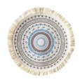 thumbnail image 1 of 2 Manteles Individuales Redondos De 33 Cm Hechos A Mano Con Borlas Tejidas Estilo Bohemio Para Decoración De Mesa Y Cocina Estilo D, 1 of 9
