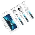 thumbnail image 2 of Easygdp Hawaiian Beach Pirate Moon 3-Piece Flatware Set Kids Silverware, Stainless Steel Toddler Kids Utensils Safe for Preschooler Children, 2 of 8