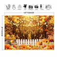 thumbnail image 4 of Felortte 10x8ft Polyester Fall Forest Backdrop Autumn Farm Harvest Pumpkin Photography Background for Thanksgiving Day Party Decorations Banner, 4 of 5