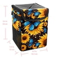 thumbnail image 5 of Starry Sky Sunflower Butterfly Foldable Car Trash Can with Lid, Leak-proof Hanging Storage Bag - Car Garbage Can, Trash Can for Car, Car Trash Bin, 5 of 6