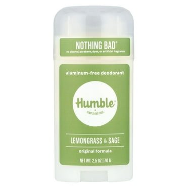 Humble Brands Original Formula Aluminum Free Deodorant, Lemongrass Sage, 2.5oz