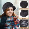thumbnail image 4 of Dalrosia Women Winter Warm Knit Hat Slouchy Beanie Cap Wool Snow Ski Caps with Visor, 4 of 7