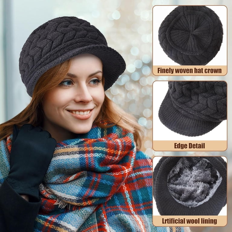 Dalrosia Women Winter Warm Knit Hat Slouchy Beanie Cap Wool 