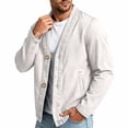 thumbnail image 4 of Admvng Men's Denim Cardigan Jacket Long Sleeve Open Front Casual Jean Outerwear Lightweight Layering Shacket, 4 of 8