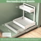 thumbnail image 3 of Cajones Organizador Bajo Fregadero, 2 Niveles Organizador de Cocina con 3 Rieles Adhesivo, Ajuste de altura en 6 niveles, Adecuado para Cocina Baño. Anchura 32-52 cm Ajustable, 3 of 17
